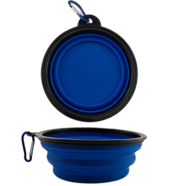 Blue Travel bowl for dogs